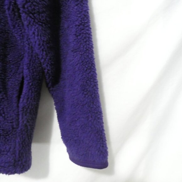 NORTHERN GETAWAY | 17.5 inch pit to pit measured | Purple Fleece 1/4 Zip Teddy - Picture 8 of 15